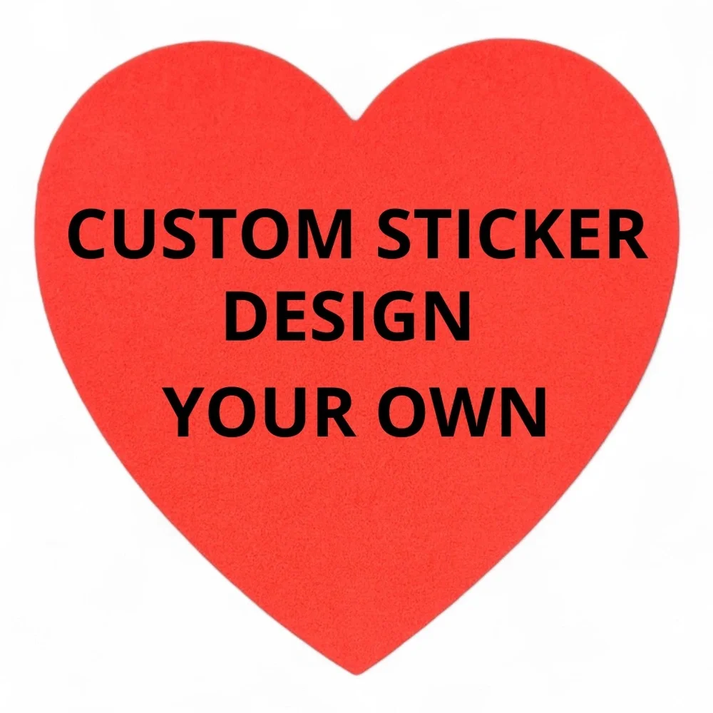 ➡️ Custom Heart Sticker | Design Your Own Label for Small Business